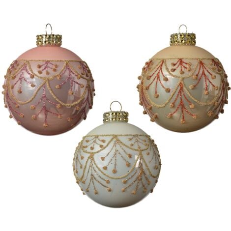 Boules de Noël assorties Ø8 cm