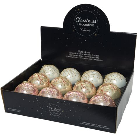 Boules de Noël assorties Ø8 cm