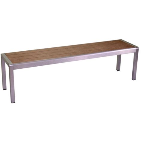 Banc en aluminium Poliwood Seattle marron (1/5)