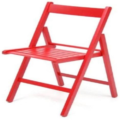 Chaise pliante en bois de hêtre rouge (1/2)