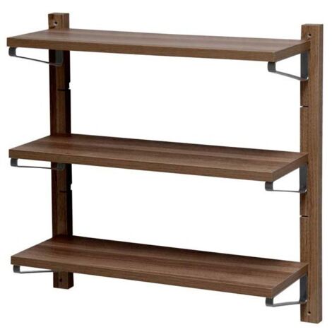 Etagère murale en bois 3 étagères réglables 60x17xh.60 cm (1/2)
