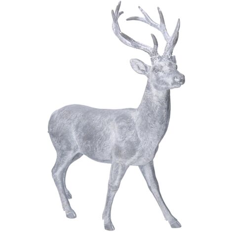 Cerf en résine grise cm30x12h39 (1/5)