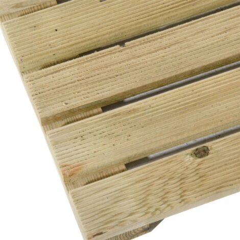 Verdelook – Plancher en bois sapin imprégné autoclave 50x50x3.2 – Convient pour utilisation directe au sol – Pavé extérieur durable