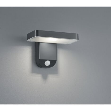 Applique Murale Esquel Led Anthracite IP44 Avec Détecteur De Mouvement Énergie Solaire Trio Lighting (1/3)