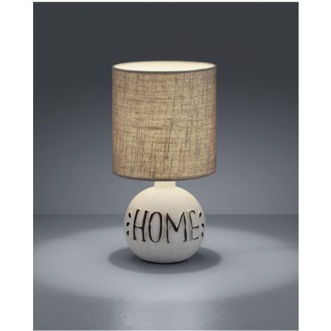 Esna Lampe à Poser "HOME" En Céramique Et Abat-jour Cappuccino Ø16 cm Trio Lighting (1/2)