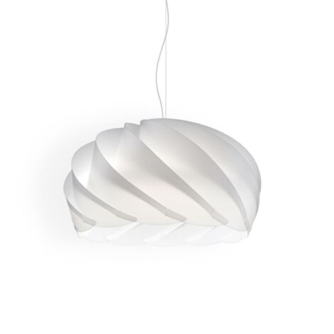 Suspension Blanche en Métal Chromé Cm. 26 x 15h (1/2)