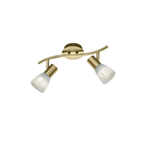 Spot Plafonnier 2 Spot E14 Orientable Levisto Laiton Trio Lighting