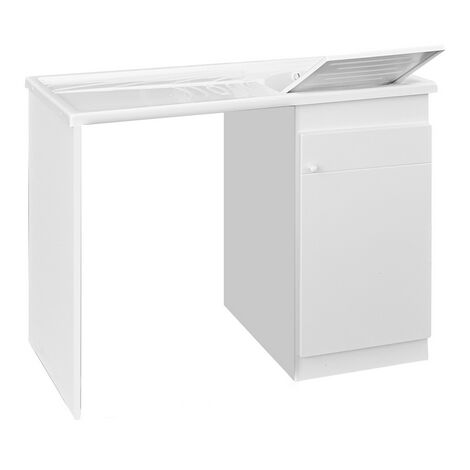 Dianhydro – Couvercle évier et lave-linge en résine 60x107x90 cm – Anti-UV – Film protecteur anti-rayures – Pied réglable pour installation facile (1/5)