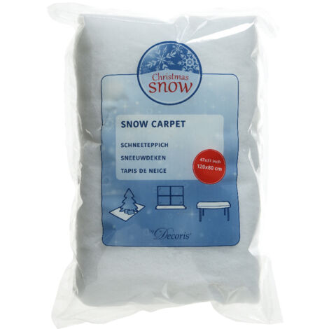 Tapis De Neige Artificielle Pour Décoration Noël - Blanc, Soie, Neige Factice Qui Ne Fond Pas