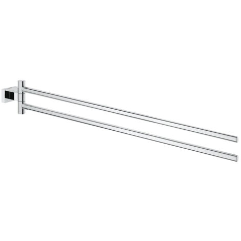 Porte-serviettes double chromé - 44 cm