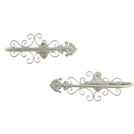Paire d'embrasses en fer blanc cm26x10h9,5 (1/3)