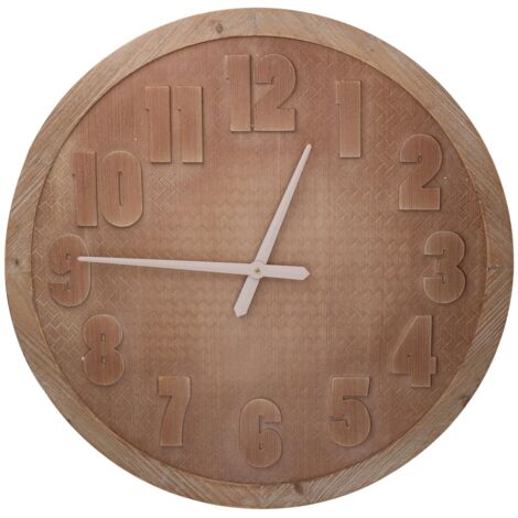 Horloge en bois marron 74cm (1/3)