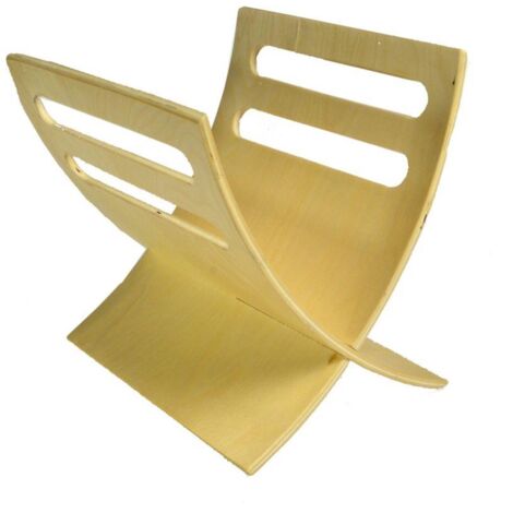 Porte-revues en bois naturel 30x25x29cm (1/4)