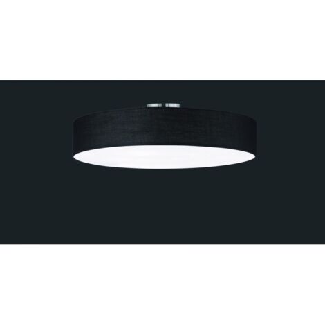 Plafonnier hôtel 5xE27 Abat-jour Noir Ø65 cm Trio Lighting