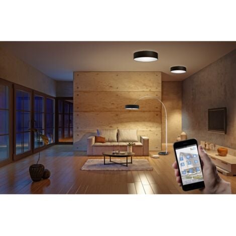 Plafonnier hôtel 3xE27 Abat-jour Noir Ø50 cm Trio Lighting