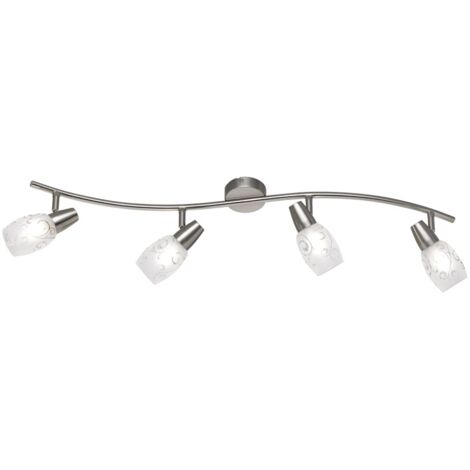Spot Colmar Nickel 4 Led Spot Verre Satiné L79 cm Trio Lighting (1/3)
