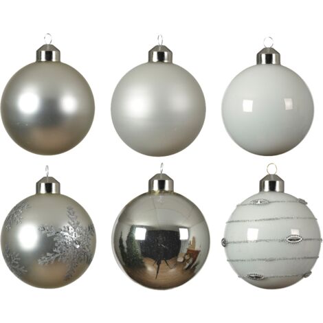 Pallina di Natale in Vetro 8 cm Assortita (1/2)