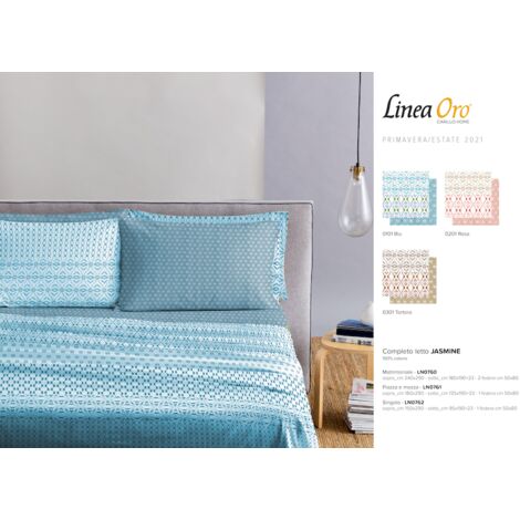 Couvre-lit un carré et demi bleu jasmin