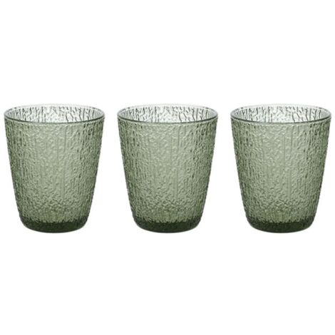 Set 3 Gobelets en Verre Vert 280 Cc Ligne DAVOR (1/2)