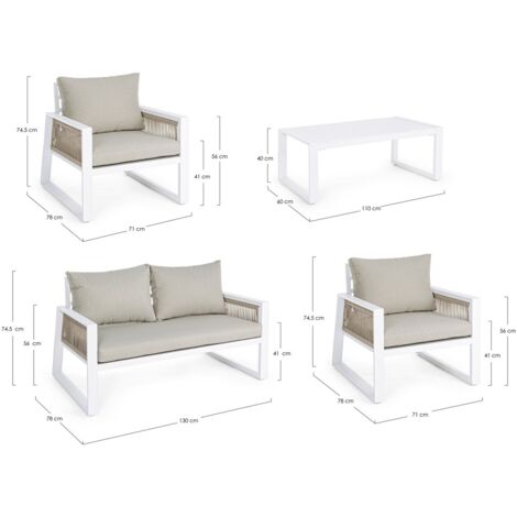 Captiva GartenLoungeSet, weiß