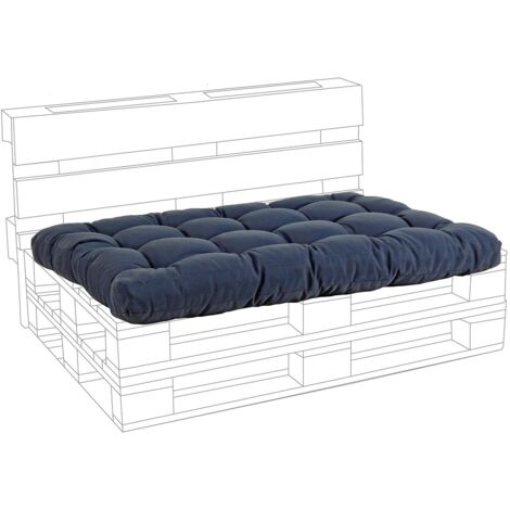 Kissen aus Poly-Palettensitzstoff in blauem Denim (1/5)