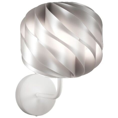 Silberne Wandlampe aus Metall Cm. 25 x 28 x 34 Std (1/3)