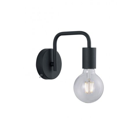 Lampenfassung mit Armlehne aus Metall E27 Schwarz Diallo Trio Lighting (1/3)
