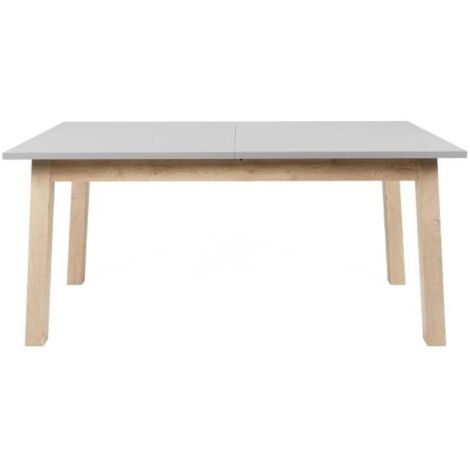 Moderner ausziehbarer Tisch aus grauer Eiche 90 x 160 -240 cm (1/5)