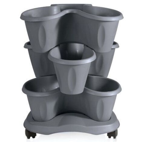 Clover Vasen-Set Durchmesser cm 40 x Höhe 51 Liter 6 - Grau BAMA (1/2)