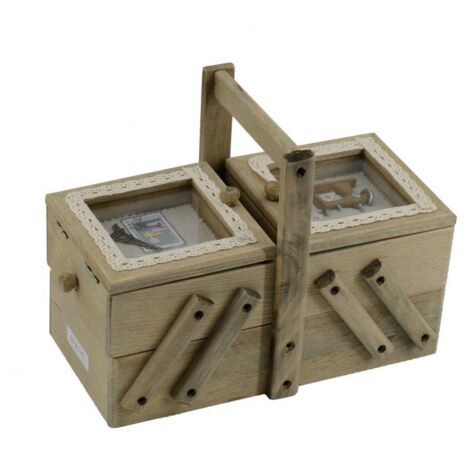 Rosina Holzwerkbank 2 Schubladen cm27x14h19 (1/5)