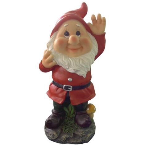Zwergrotes Kleid Gartenstatue 16x13,5x28H