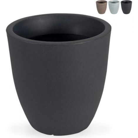 Runder Blumentopf Ø 50 cm, Topflappen, hohes Design, für Garten, Terrasse, Orione