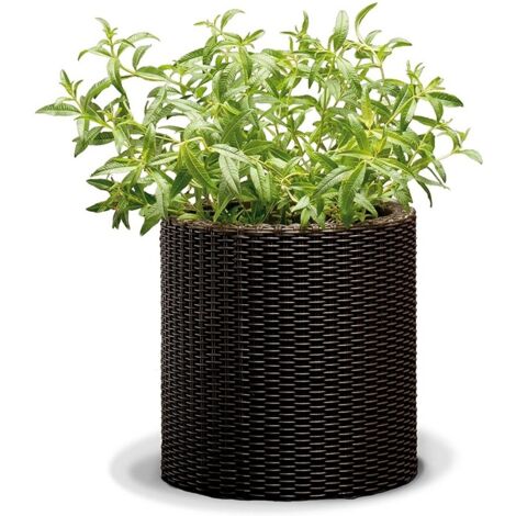 Eleganter zylindrischer Pflanzentopf 27,6x27,6x28,3h cm - 7 Liter Kapazität (1/3)