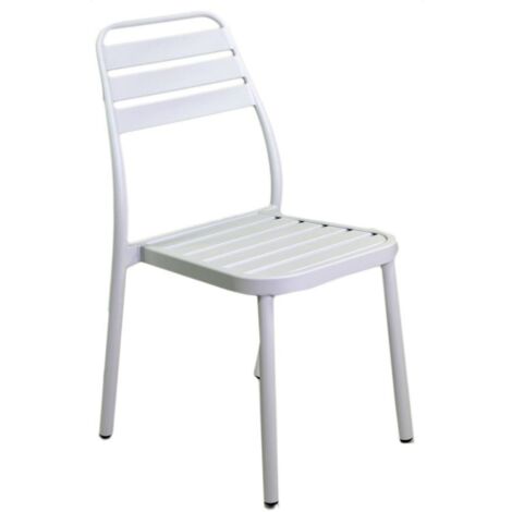 Las Vegas weißer Aluminium-Außenstuhl cm 49x 58 x h45 - 88 (1/5)