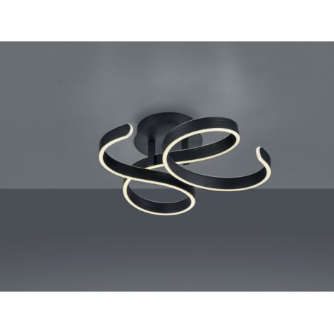 Deckenleuchte Francis Vortici Anthrazit Led 40w Dimmbar Trio Lighting (1/2)