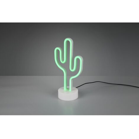 Moderne Kaktus-Tischlampe mit grner LED H29 cm Trio-Beleuchtung