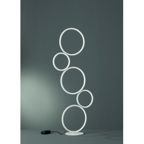 Rondo Stehlampe 5 weiße LED-Kreise H115 cm Trio-Beleuchtung (1/5)