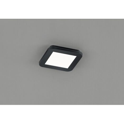 Camillus LED-Deckenleuchte, quadratisch, dimmbar, schwarz, IP44, 17 x 17 cm, Trio-Beleuchtung (1/2)