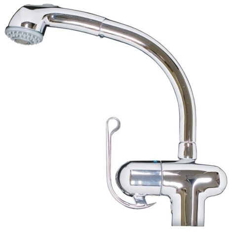 Grifo monomando para fregadero de cocina con ducha extraíble h. 30x21cm (1/5)