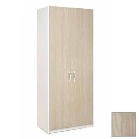 Armario de 2 puertas con caja blanca y frente color olmo Cm 91x52xH 210 (1/5)