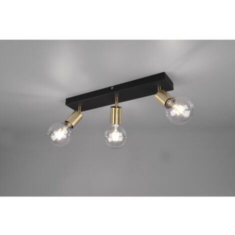 Plafoniera 3xE27 Negro-Otón L44 cm Trio Lighting