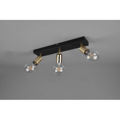 Plafoniera 3xE27 Negro-Otón L44 cm Trio Lighting