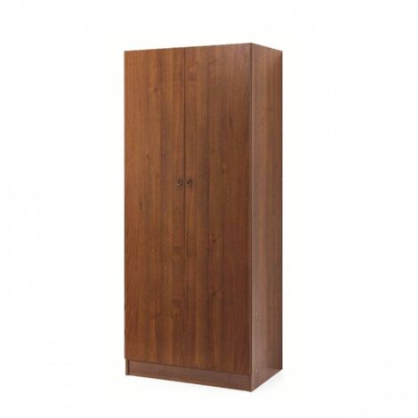 Armario de dormitorio con 2 puertas antiguas de nogal Cm 90x60xh 180
