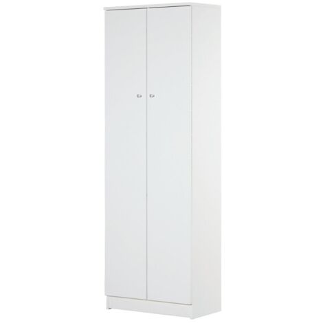 Armario multiusos con dos puertas Blanco 62x34x h182 cm