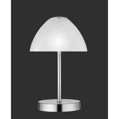 Queen Led Lámpara de mesa Regulable Níquel Alabastro Pantalla de vidrio Trio Lighting (1/2)
