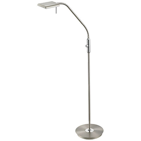 Moderna lámpara de pie Led Dimmer Bergamo Nickel Trio Lighting (1/2)