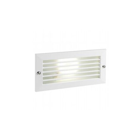 Lámpara empotrada de aluminio fundido con difusor de vidrio satinado blanco (1/5)