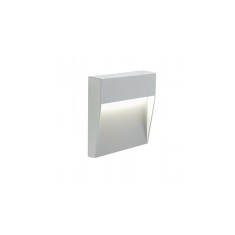 Lámpara de pared cuadrada de aluminio fundido con difusor satinado - 3W, 361 lúmenes, luz cálida blanca (1/3)