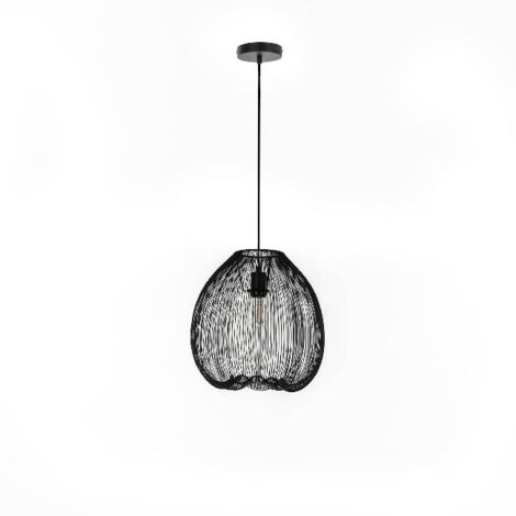 Lámpara colgante moderna urbana de metal negro 35 cm (1/3)