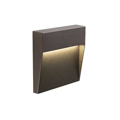 Luz de paso 3W Led 4000K linea geo cuadrada cafe (1/3)